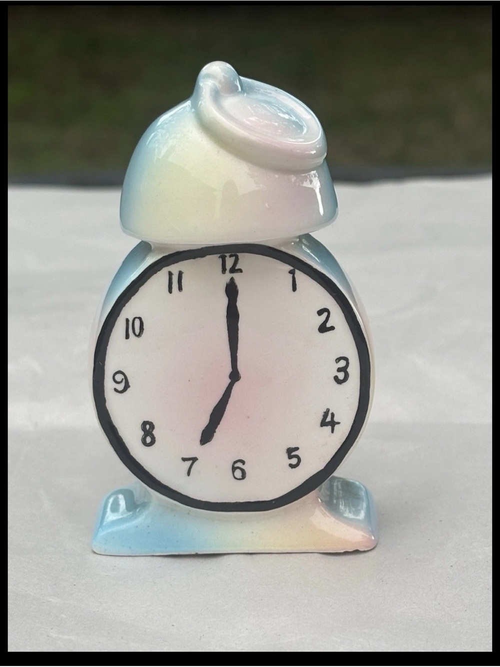 Anthropomorphic  Vintage PY Enesco Retro Clock Shaker Kitsch Kitschy 1950s Japan